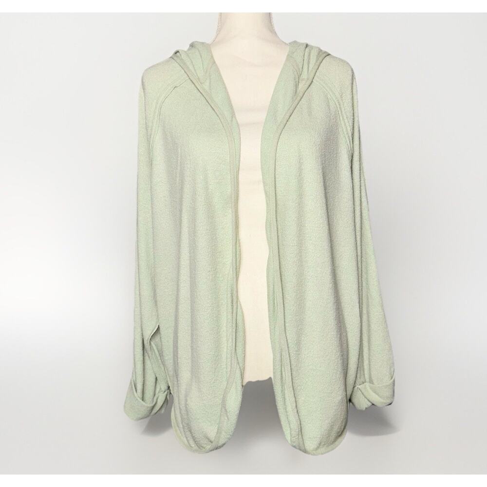 Urban Outfitters Small Mint Green Hoodie Terrycloth Open Swim Cover Long Sleeve